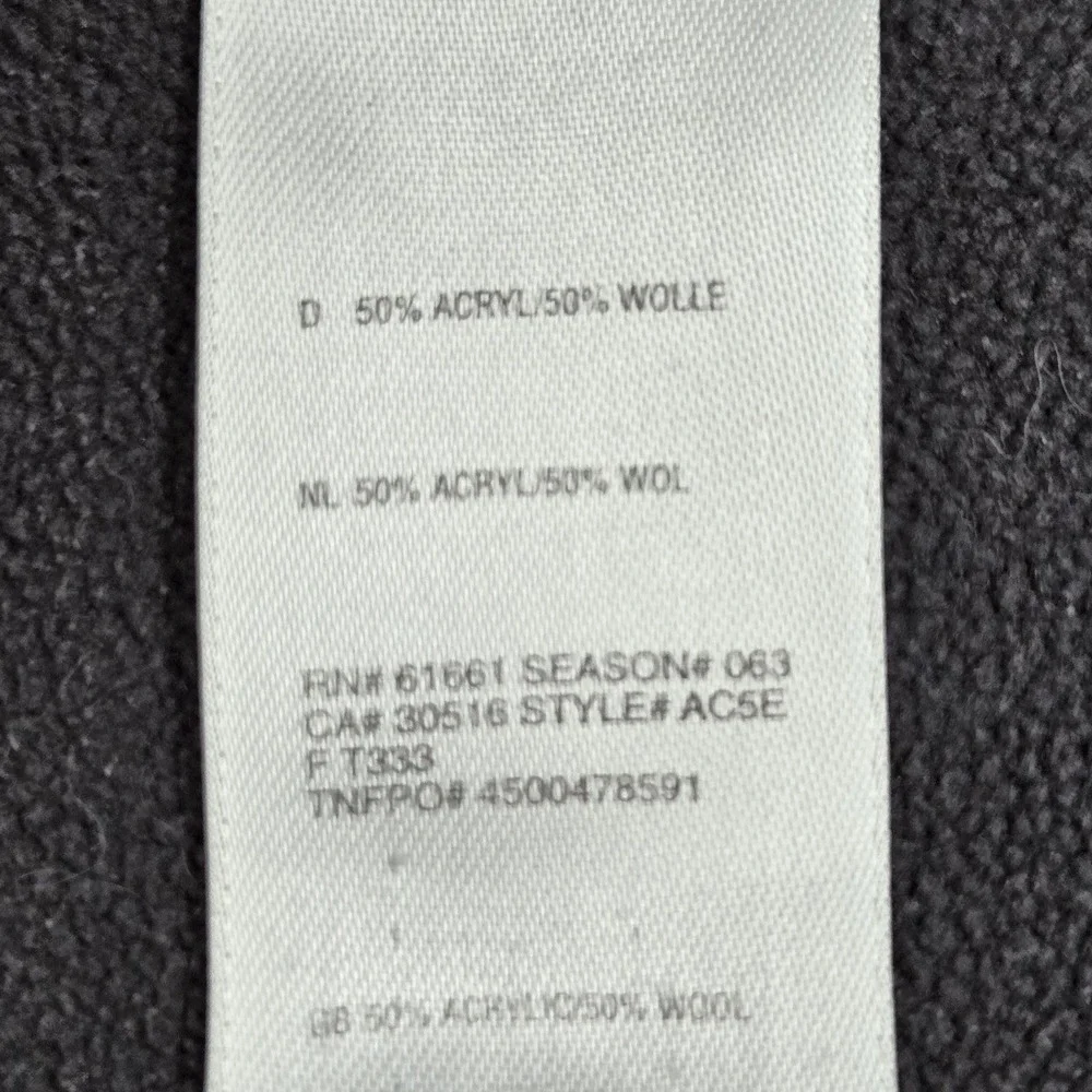 VINTAGE The North Face Men Sweatshirt L Olive A5 Wool Embroidered Quarter Zip